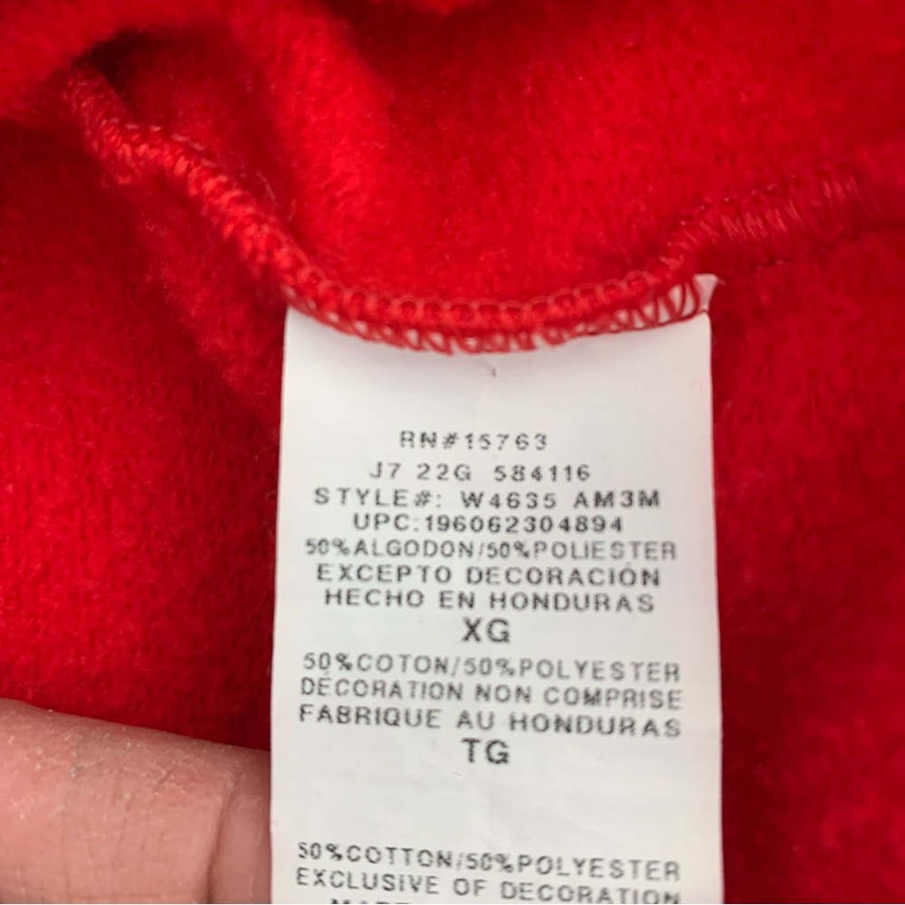 Champion Red Half-Zip Pullover Sweatshirt - Picture 9 of 9